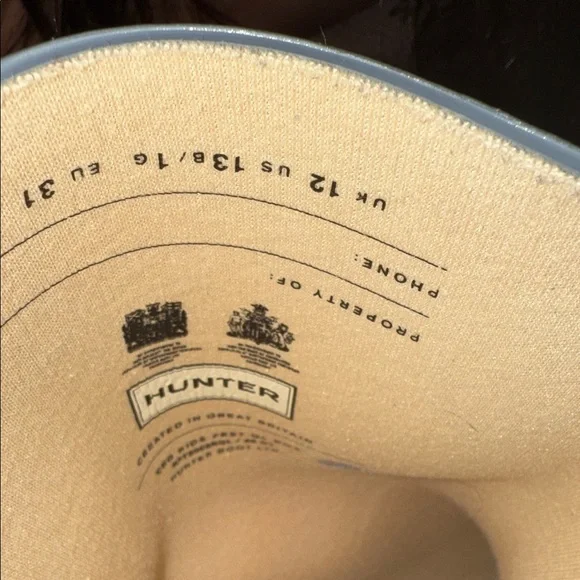 Hunter Kids Shiny Silver Rain Boots - Picture 2 of 3